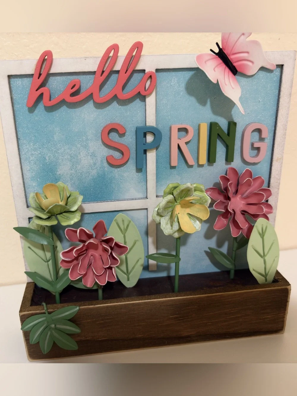Celebrate Easter Together Hello Spring Flowers Butterfly Easter Table Decor